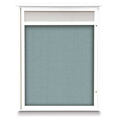 United Visual Products Triple Door Enclosed Indoor Letterboard UV1143H-GOLD-GREEN